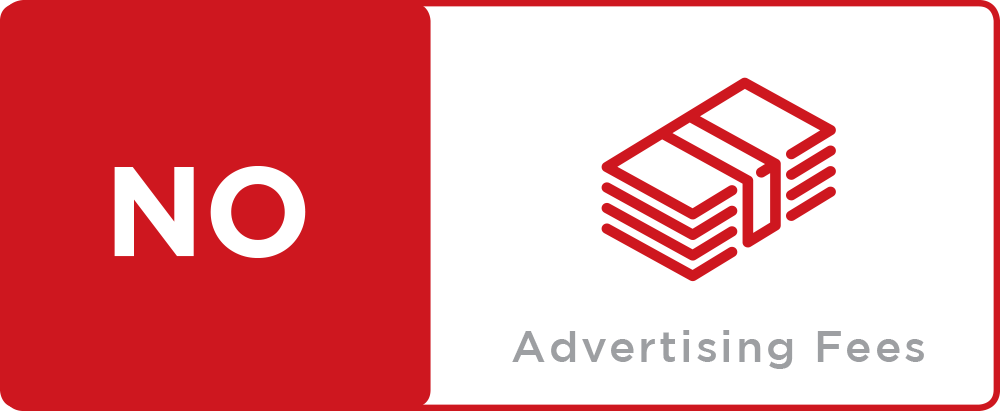 No Advertising Fees